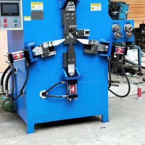 Steel wire D hook bending machine