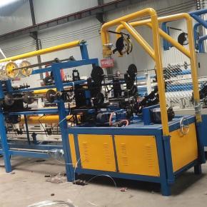 Automatic double wire mesh chain link fence weaving net making machine