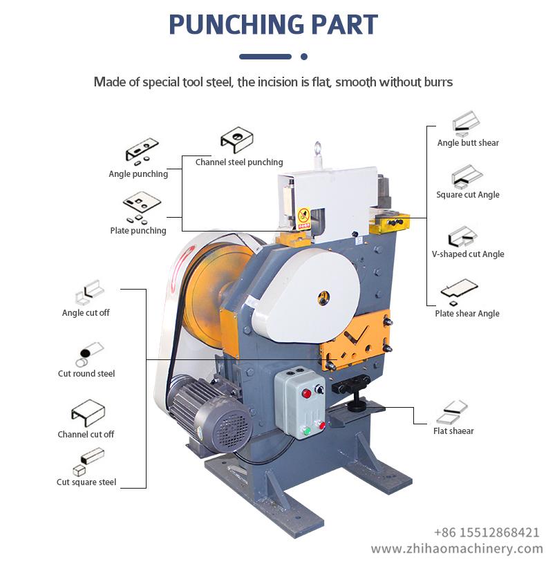 punching and shearing cutting ironworker machine, zhihaomachinery