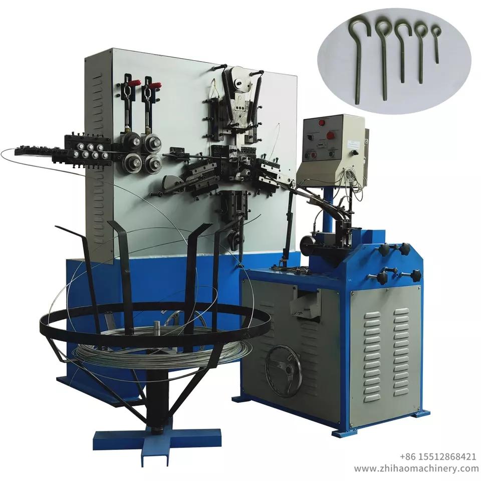 screw eye hook forming making machine with threaded, zhihaomachinery